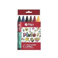 Crayones de cera jumbo Filgo x6